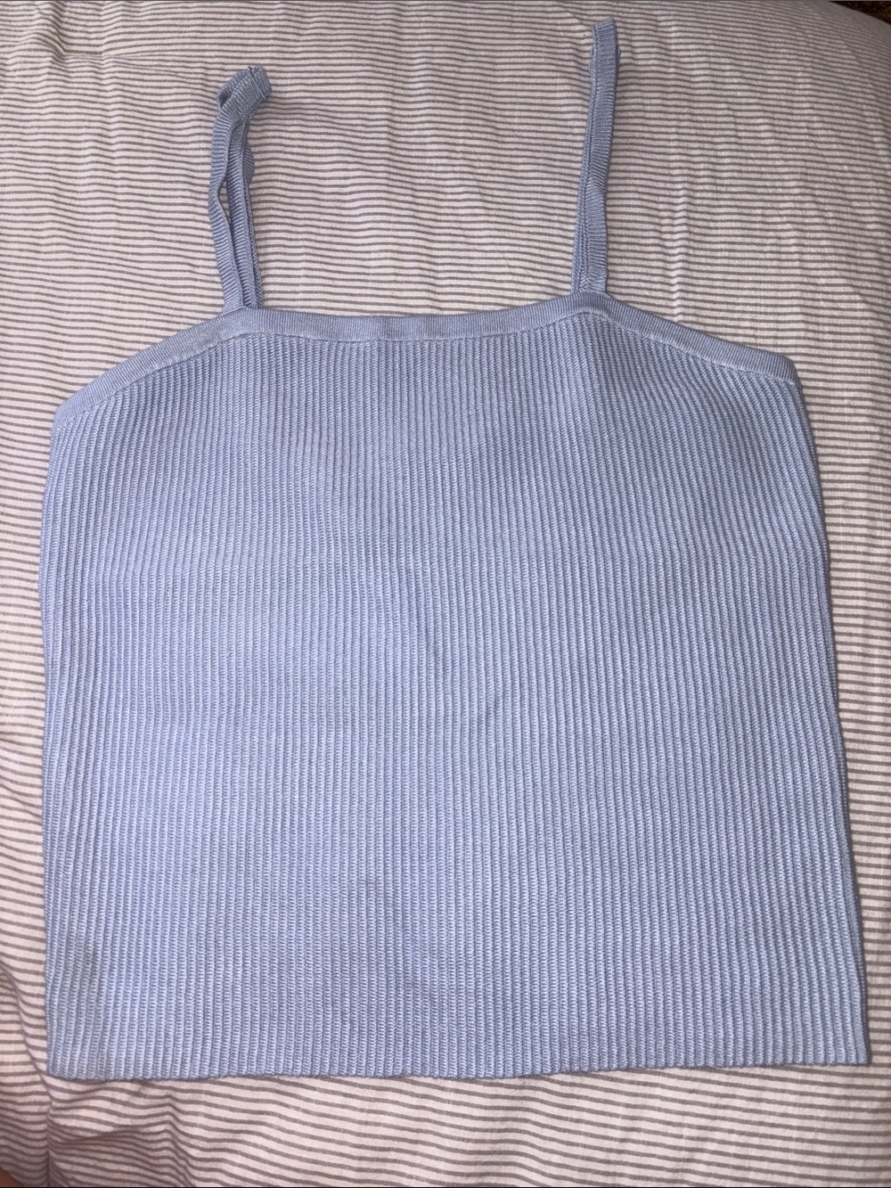 NWOT Old Navy Light Blue Ribbed Knit Cami Tank Top